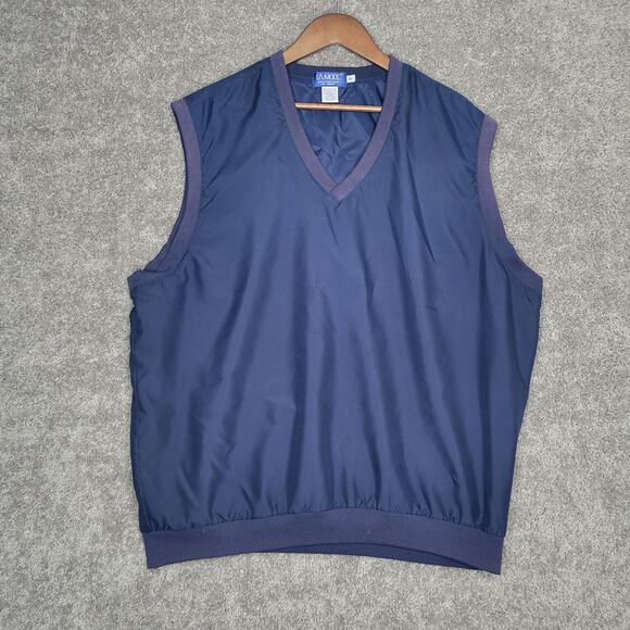LA Mode Vintage Blue V Neck Sportswear Vest Mens Size XL - Picture 1 of 6
